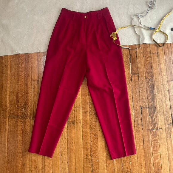 Rina Rossi Pants - Vintage Rina Rossi red high waisted pants